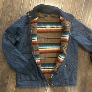 Men's Quilted Jacket with Striped Lining